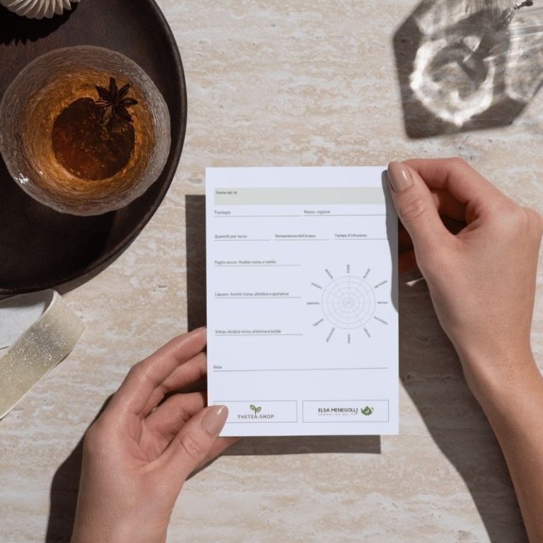 Schede di degustazione per tè verdi neri oolong pu erh (2)
